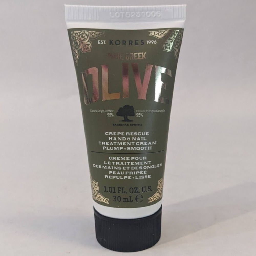 Korres Pure Greek Olive Crepe Rescue Hand & Nail Treatment Cream 1.01 fl oz 30ml